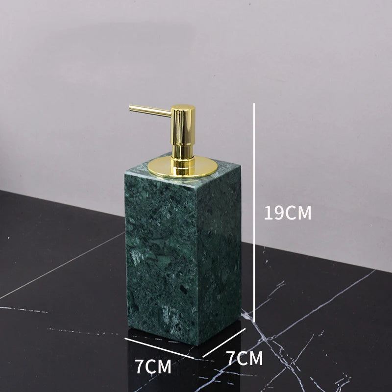 Indian Green Marble Bath Set