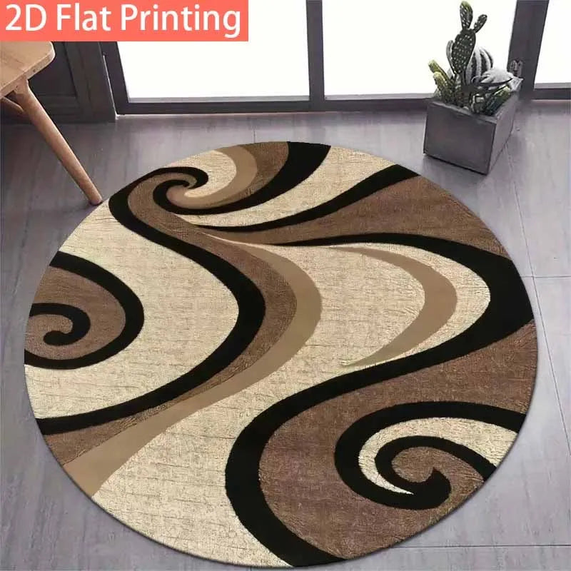 Abstract Modern Round Area Rug