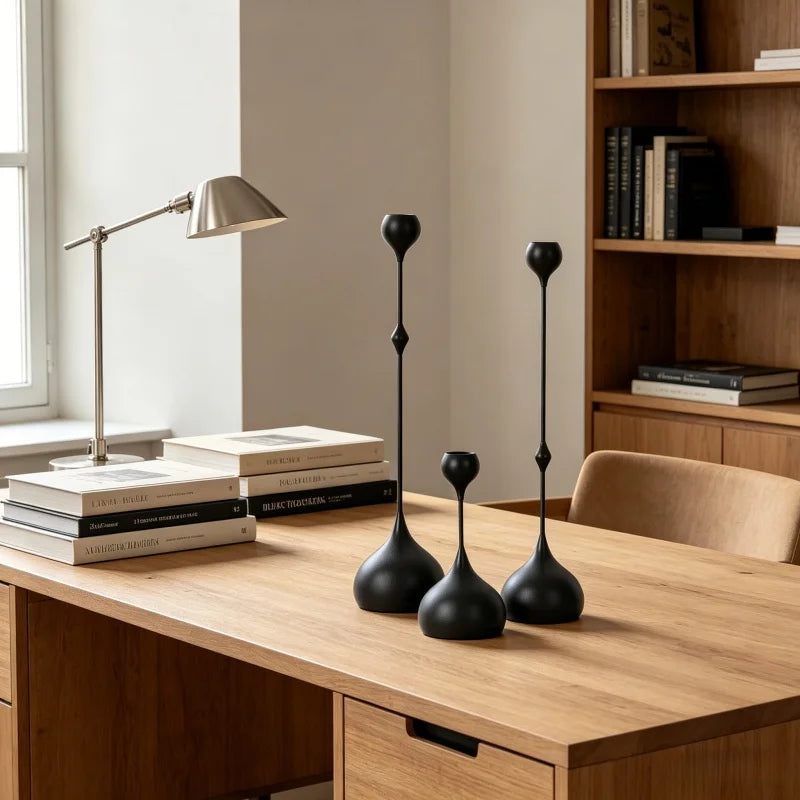 Luxury Brass Candlestick (3-Piece Set)