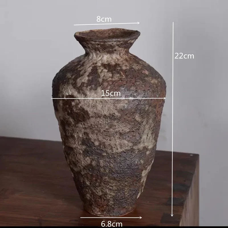 Rustic Spotted Pottery Vase