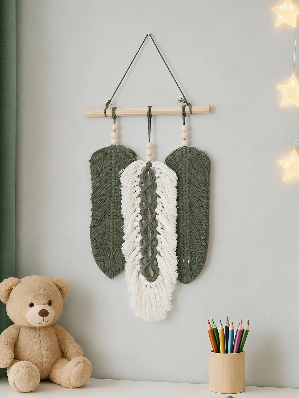 Boho Green Macrame Wall Hanging