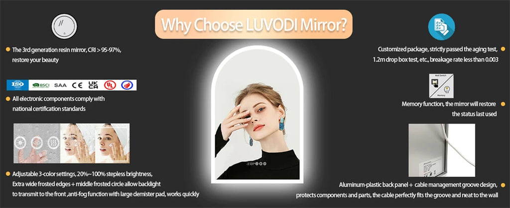 Arched LED Bathroom Mirror