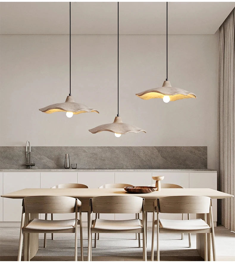 Wabi-Sabi Wood Pendant Chandelier