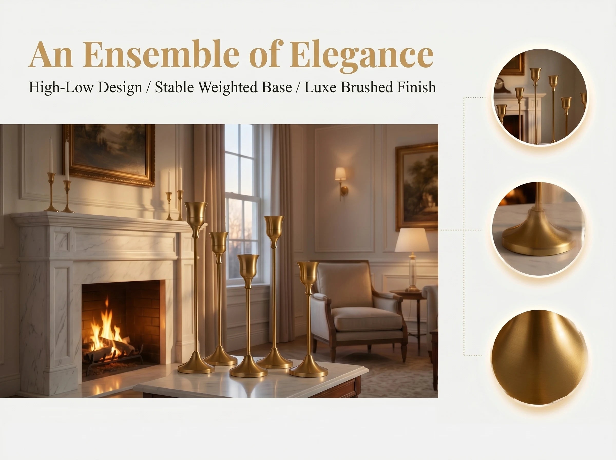 Brass Candlestick (36-Piece Set)