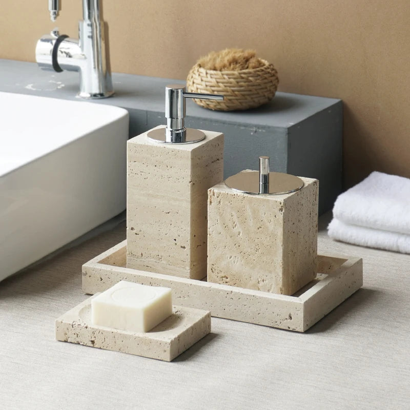 Travertine Bathroom Set