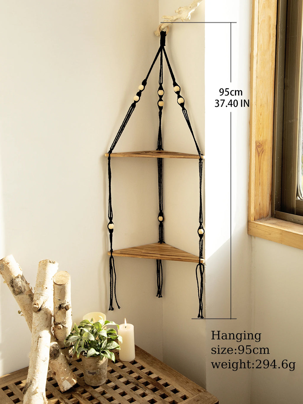 Floating Corner Wall Shelf