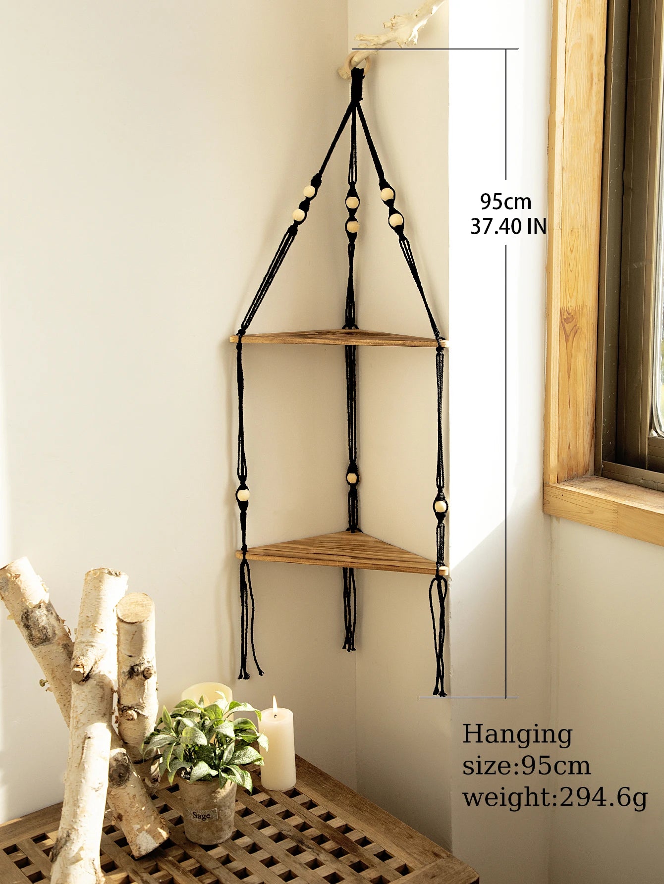 Floating Corner Wall Shelf