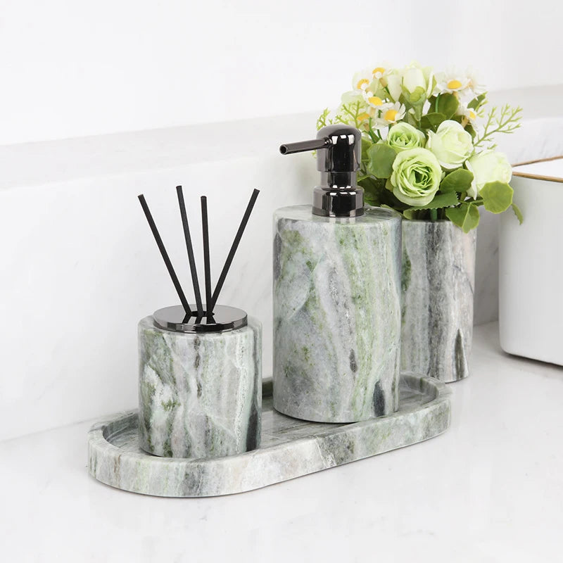 Emerald Green Marble Set