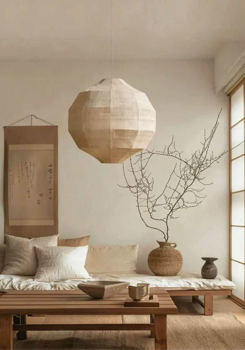 Wabi-Sabi Fabric Pendant Lamp
