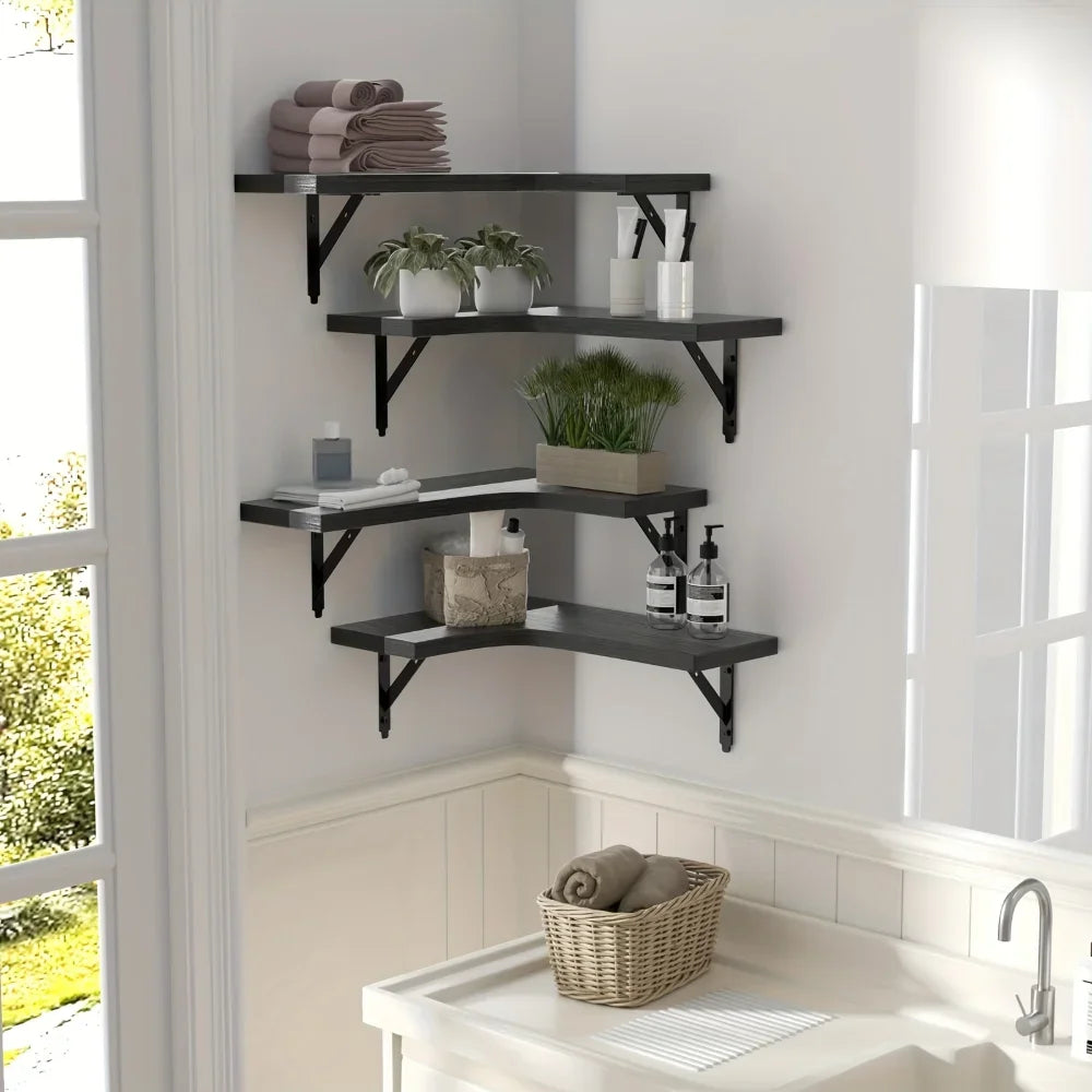 Floating Corner Wall Shelf