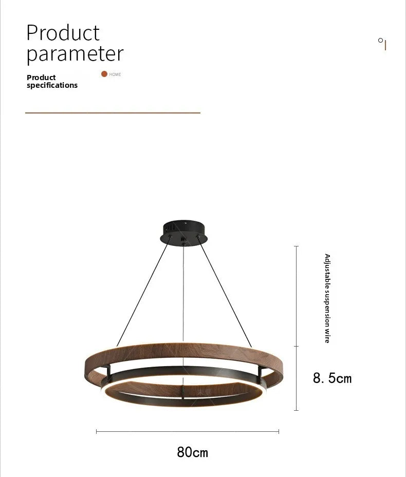 Wabi-Sabi Wood Pendant Chandelier