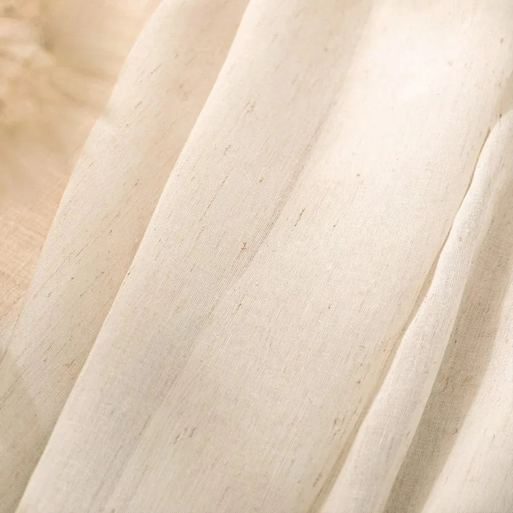 Japanese Linen-Blend Sheer Curtains