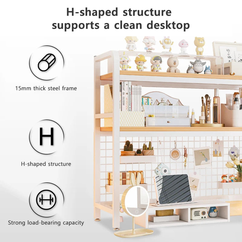 Wood Grid Bookshelf