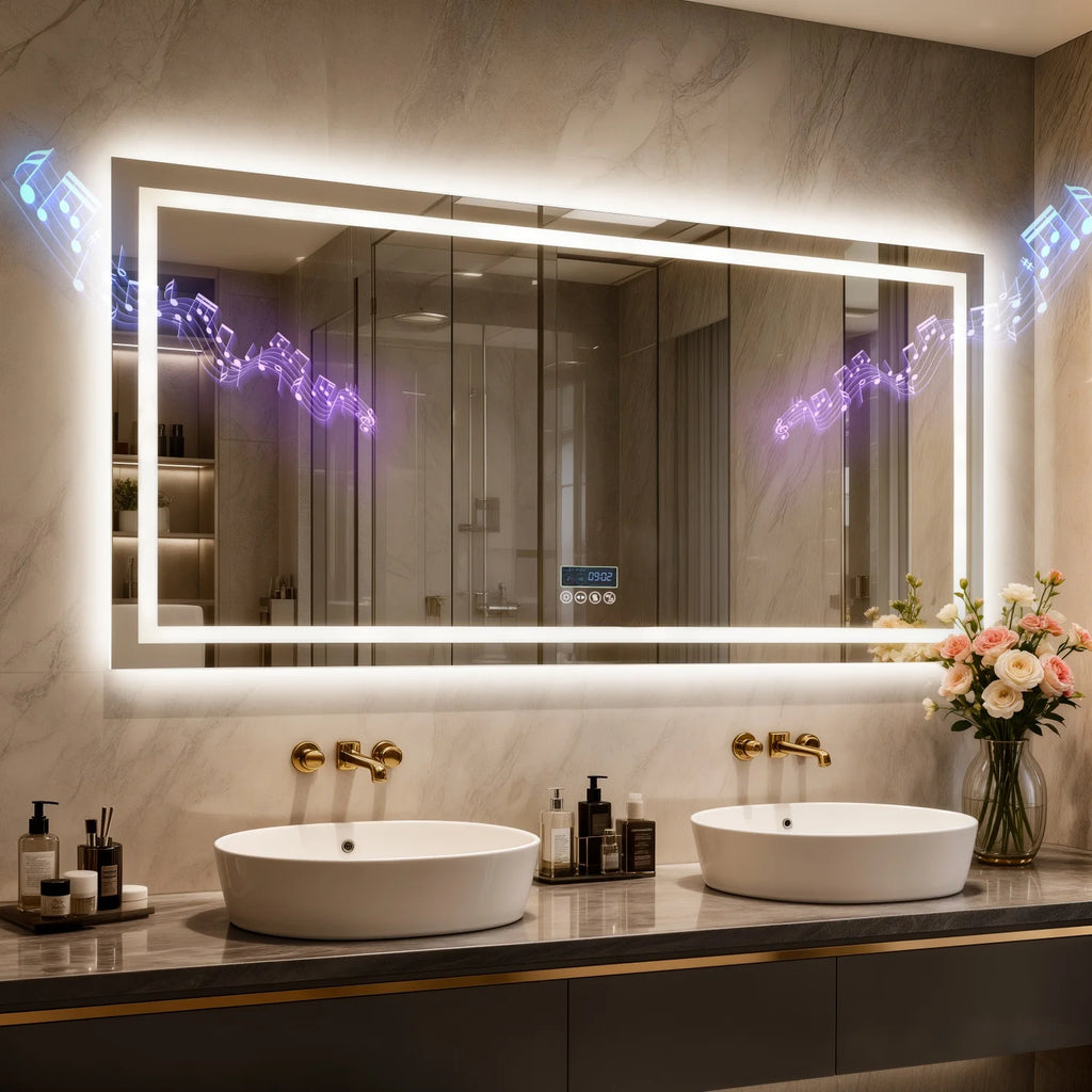 Bluetooth LED Bathroom Mirror