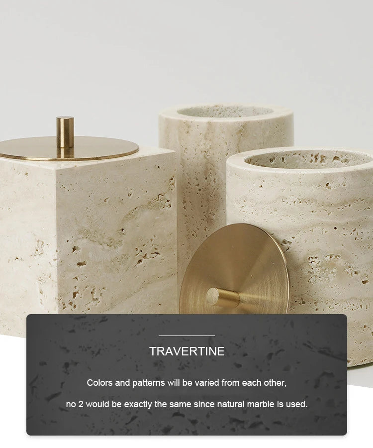 Travertine Bathroom Set
