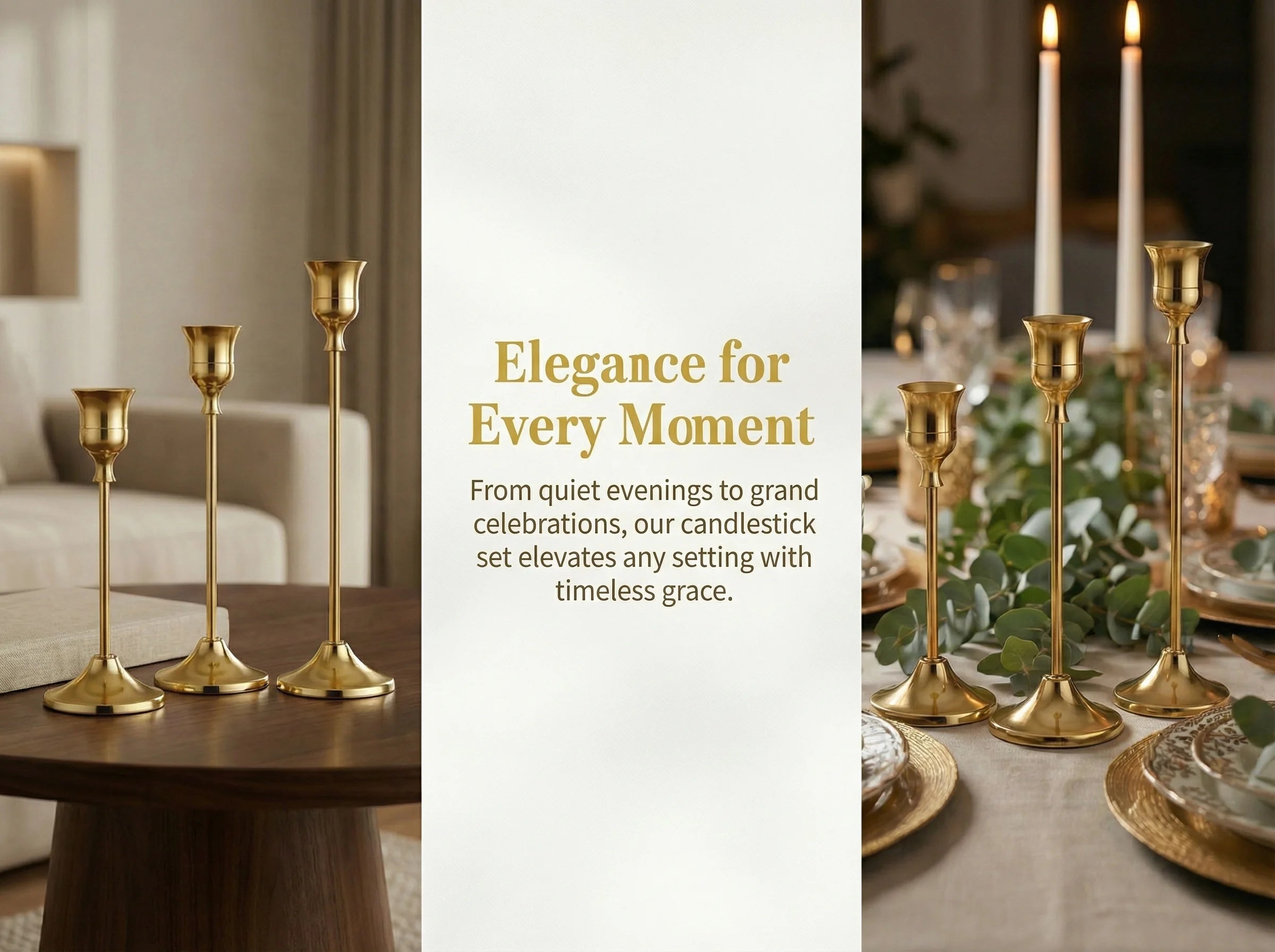 Brass Candlestick (36-Piece Set)