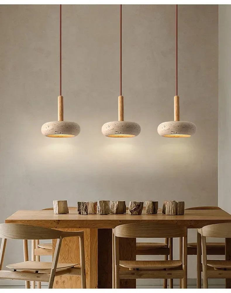 Wabi-Sabi Stone Pendant Lamp