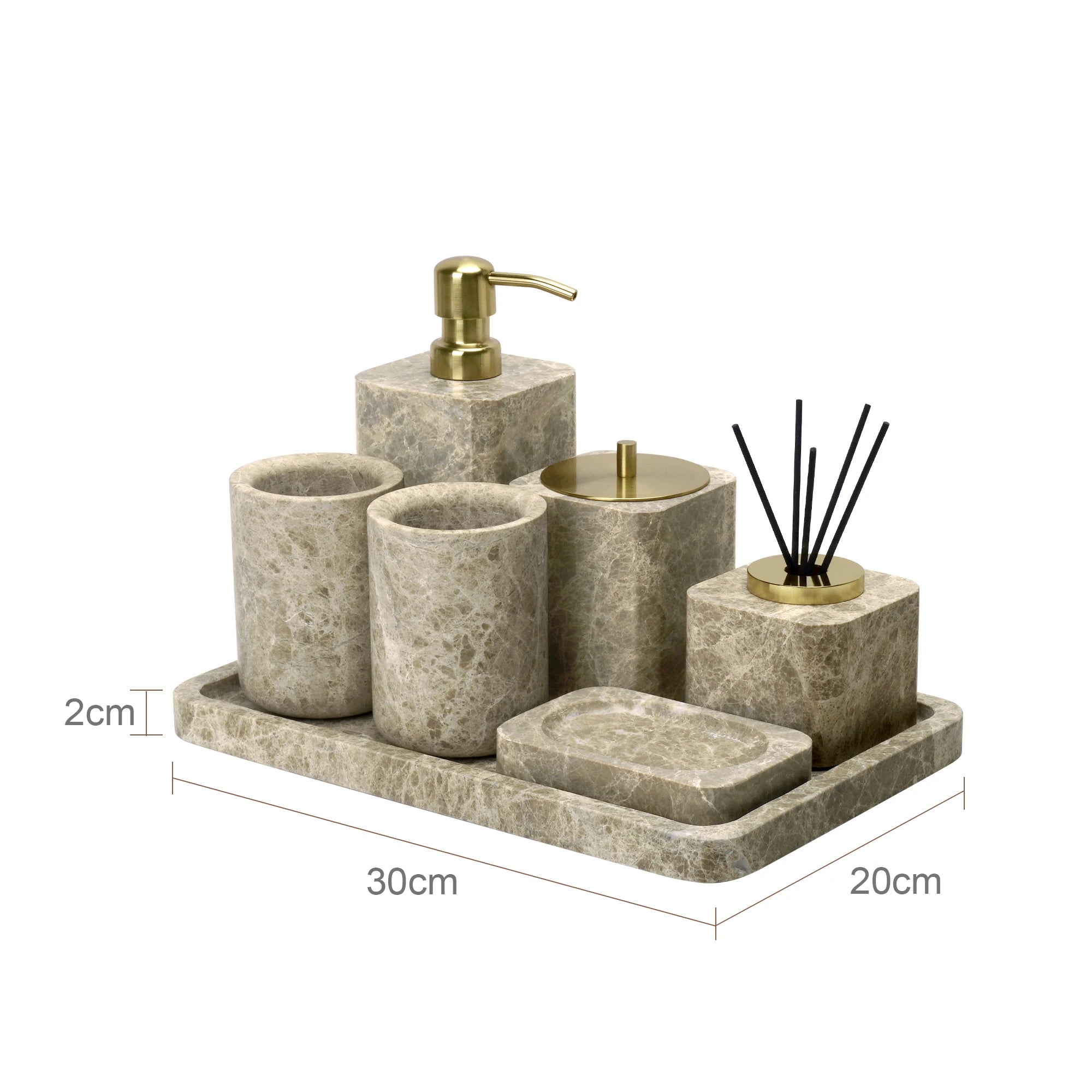 Emperador Light Marble Set