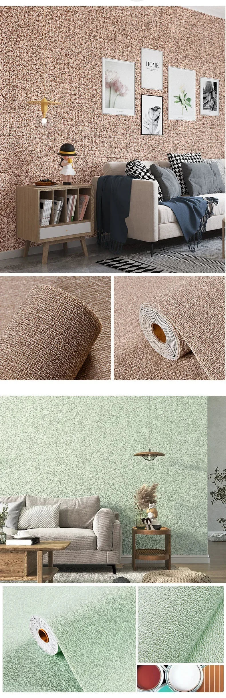 Linen Texture Foam Wallpaper