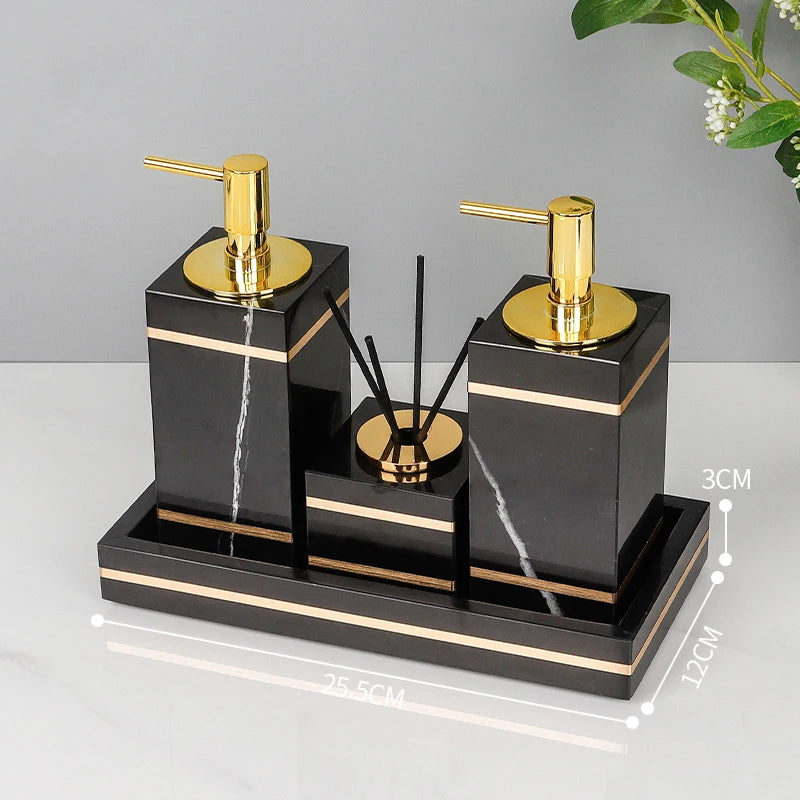 Nero Marquina Bathroom Set