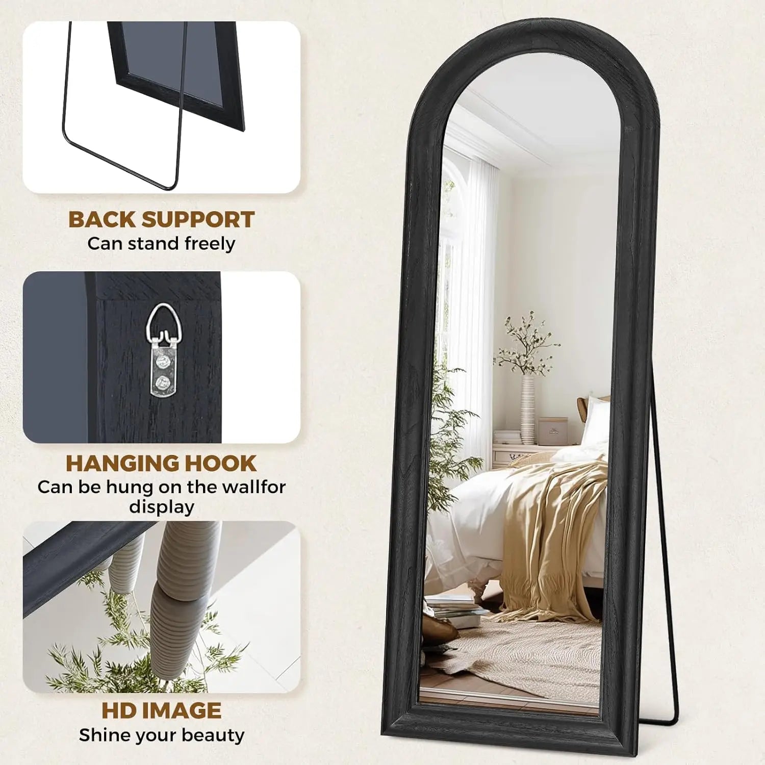Arched Full-Length Wall Mirror