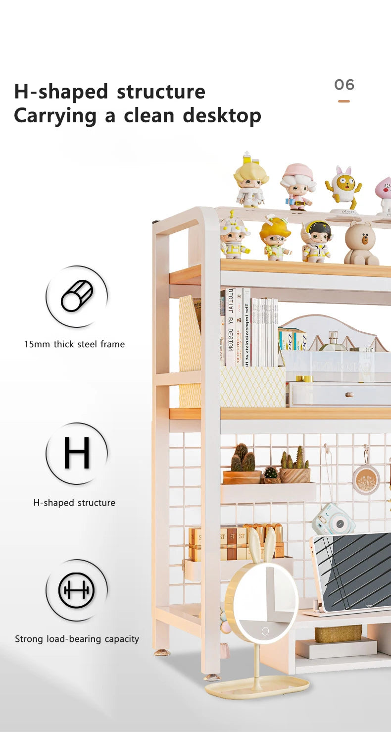 Wood Grid Bookshelf