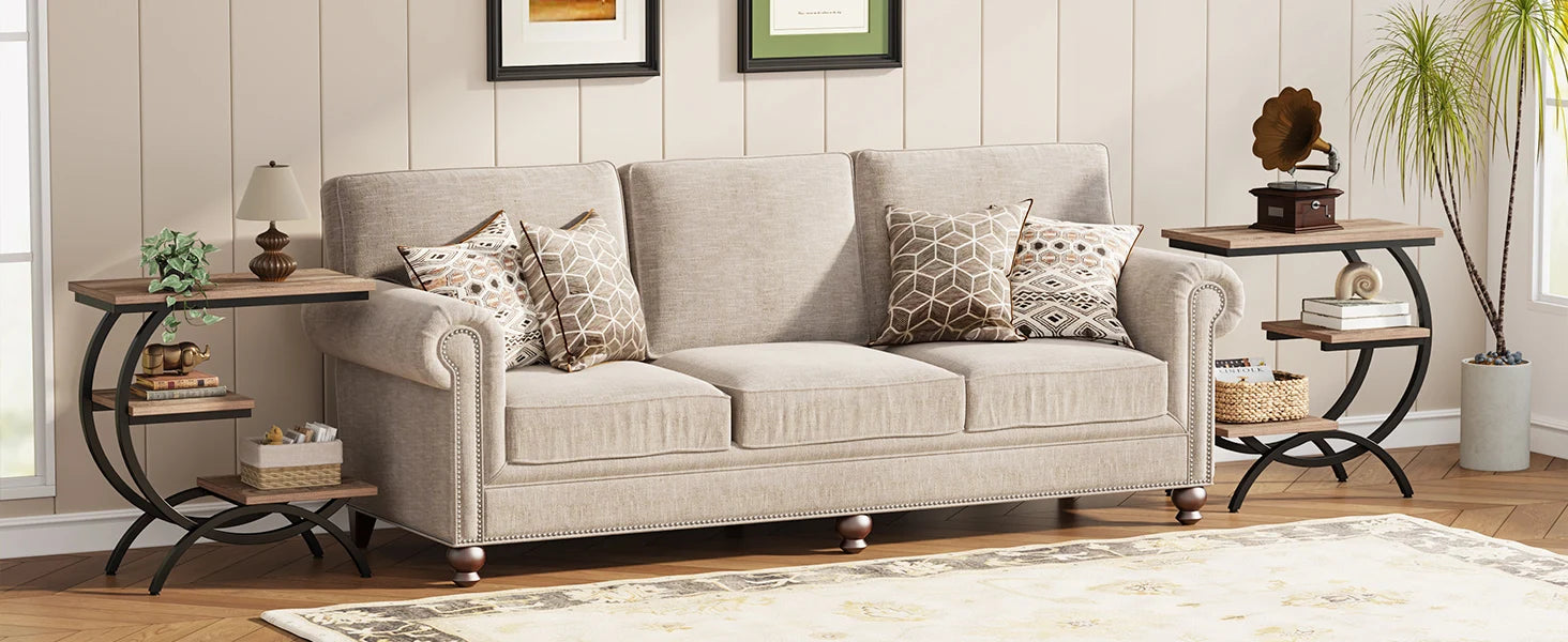 C-Shaped Sofa Side Table
