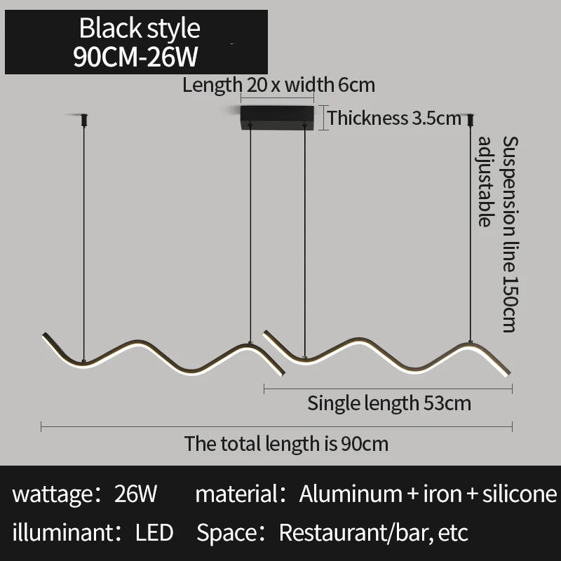 Nordic Linear Pendant Light