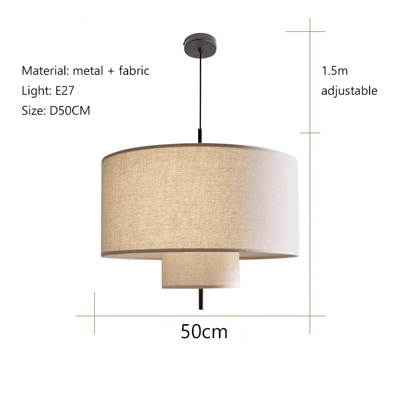 Wabi-Sabi Fabric Pendant Chandelier