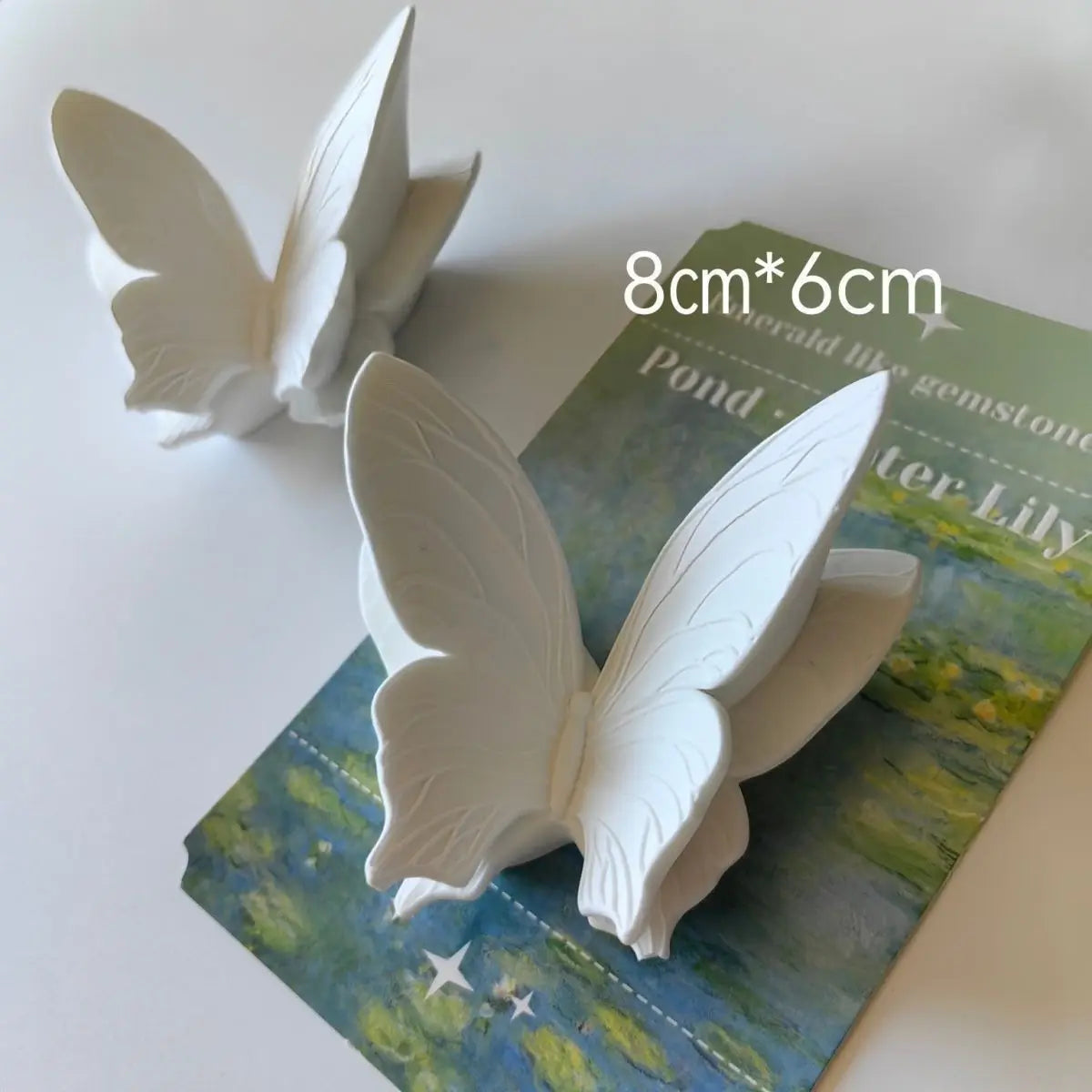 Set of 2 Boho White Butterfly Wall Art
