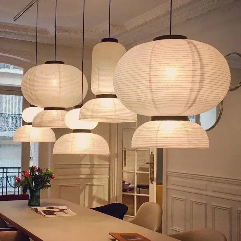 Wabi-Sabi Paper Arc Pendant Lamp
