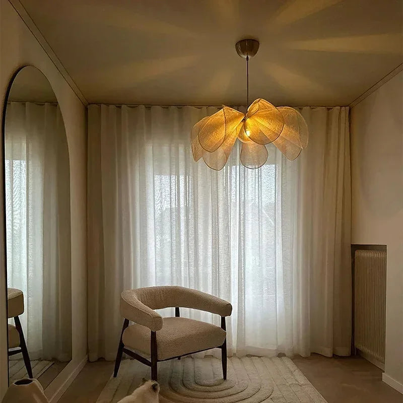 Wabi-Sabi Hemp Rope Arc Pendant Lamp