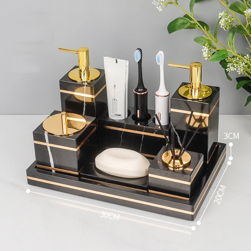 Nero Marquina Bathroom Set