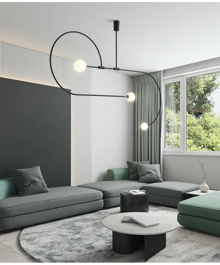 Nordic Glass Arc Pendant Lamp