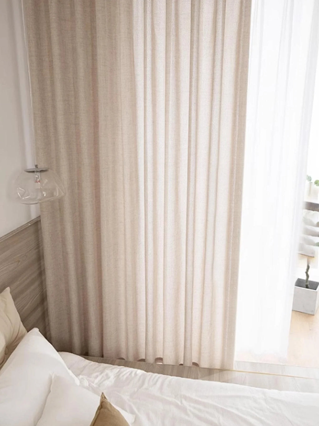Japanese Cotton-Linen Semi-Sheer Curtains