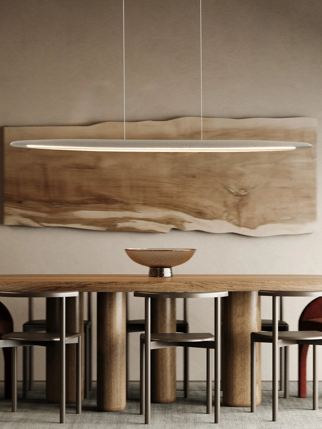 Wabi-Sabi Wood Linear Pendant Light