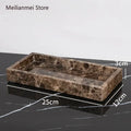 Dark Brown Marble Bath Set