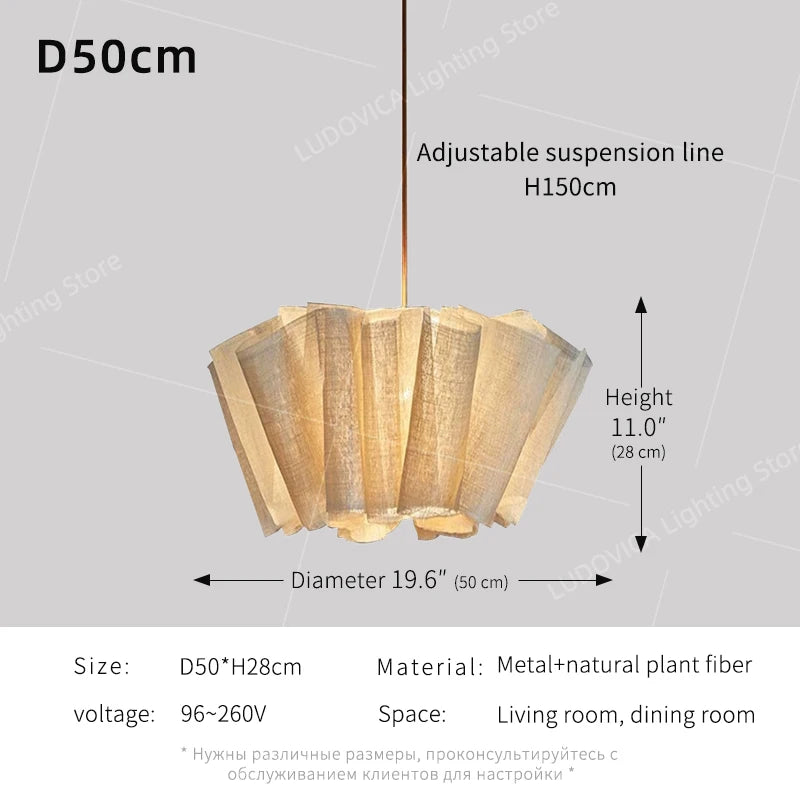 Wabi-Sabi Fabric Pendant Chandelier