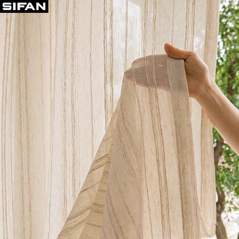 Japandi Tulle Sheer Curtains