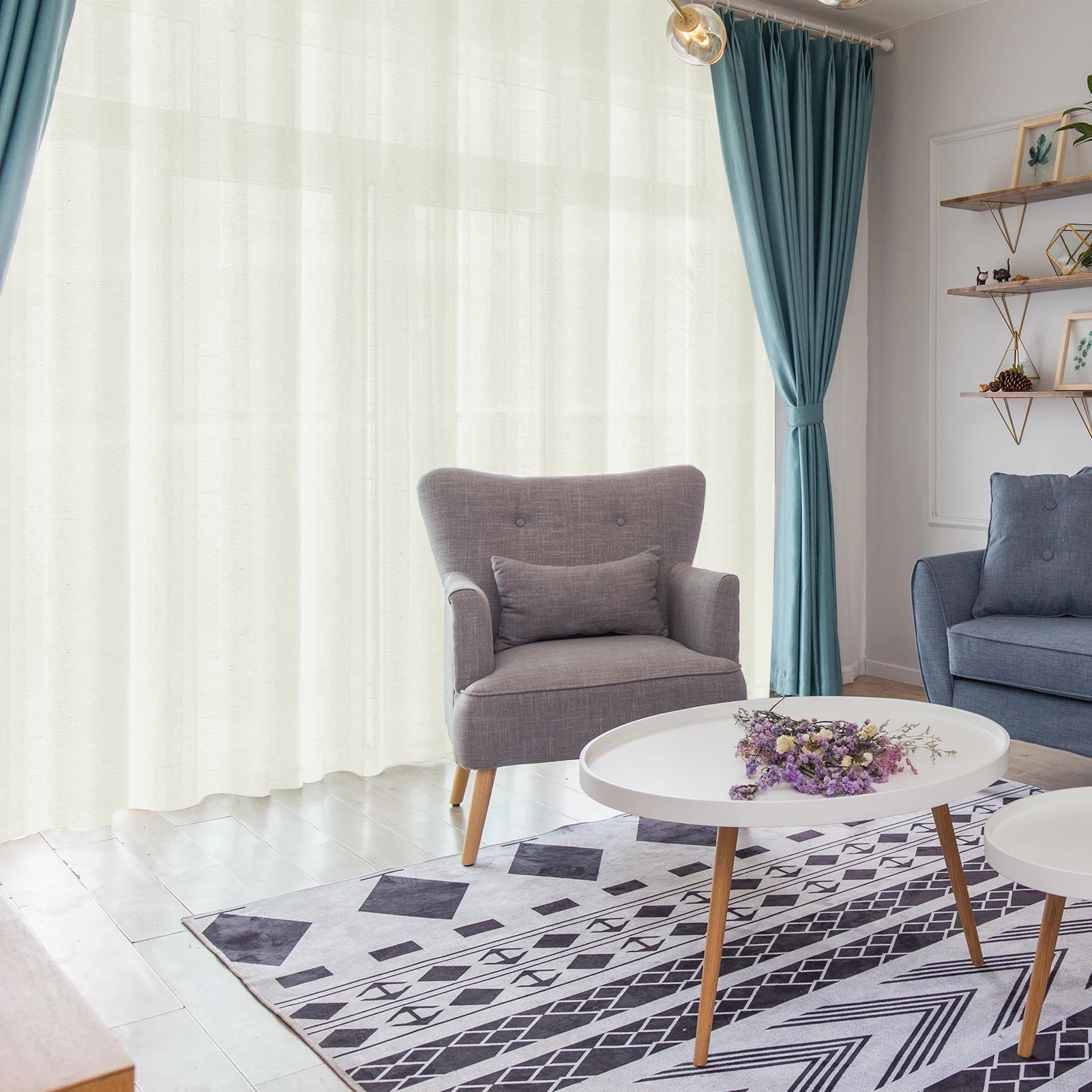 Modern Linen Sheer Curtains