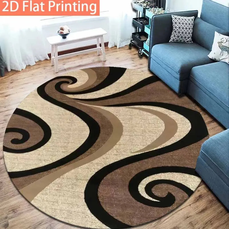 Abstract Modern Round Area Rug