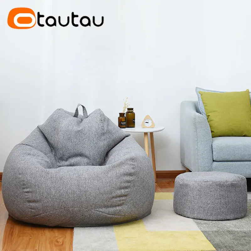 Round Storage Pouf