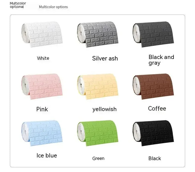 3D Foam Brick Wallpaper