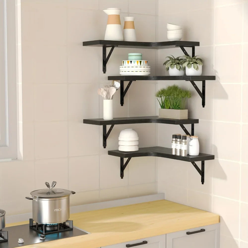 Floating Corner Wall Shelf