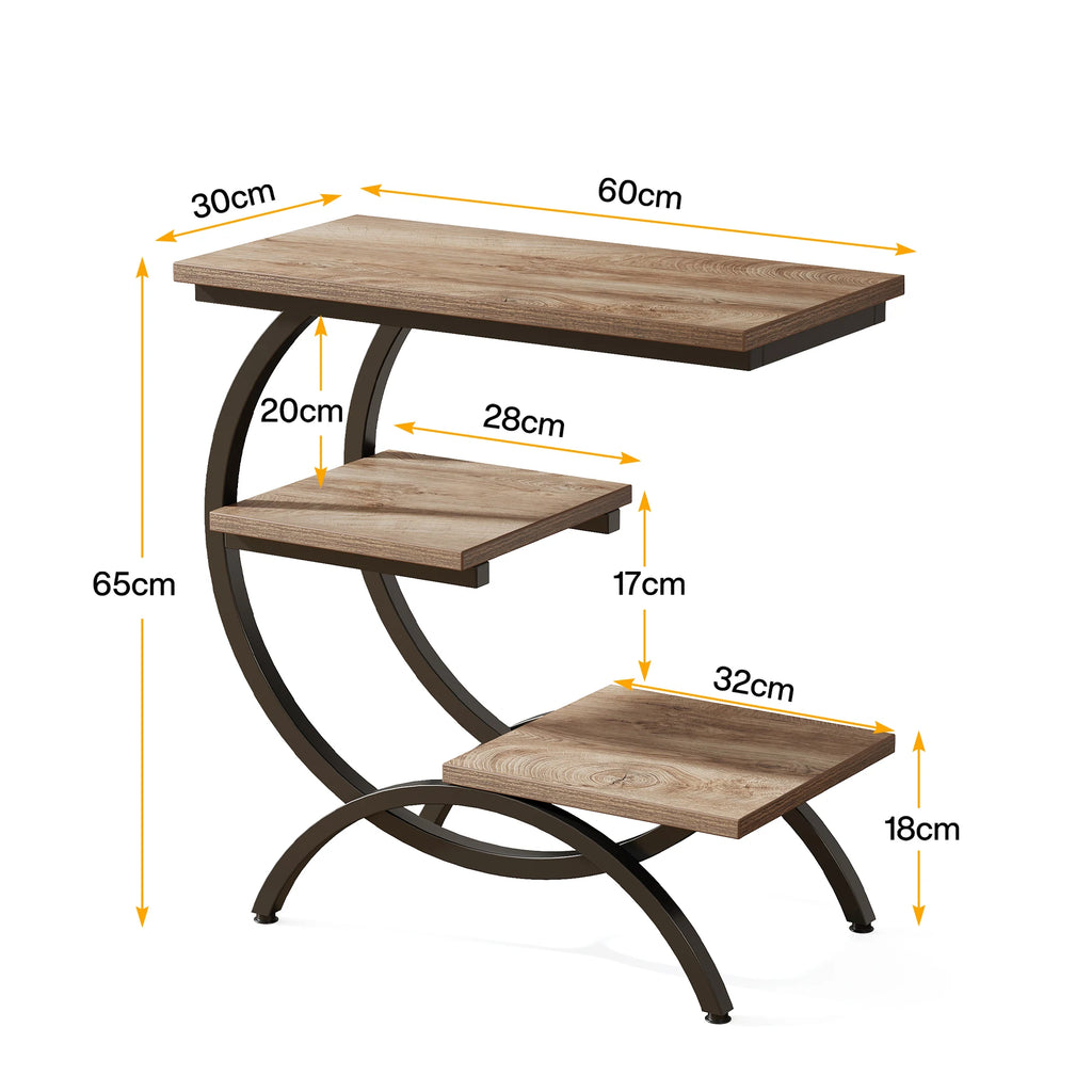 C-Shaped Sofa Side Table