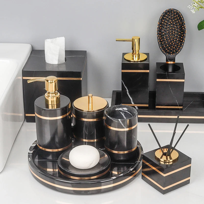 Nero Marquina Bathroom Set