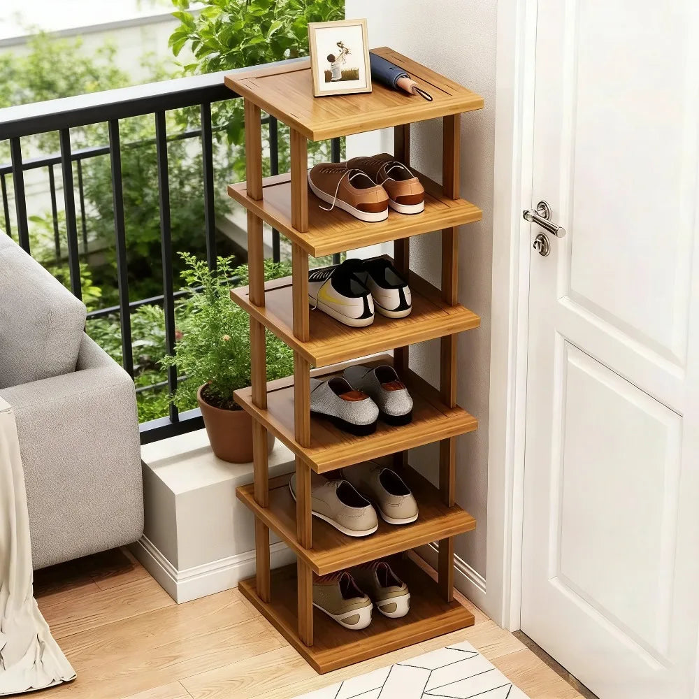 Bamboo Corner Shoe Rack