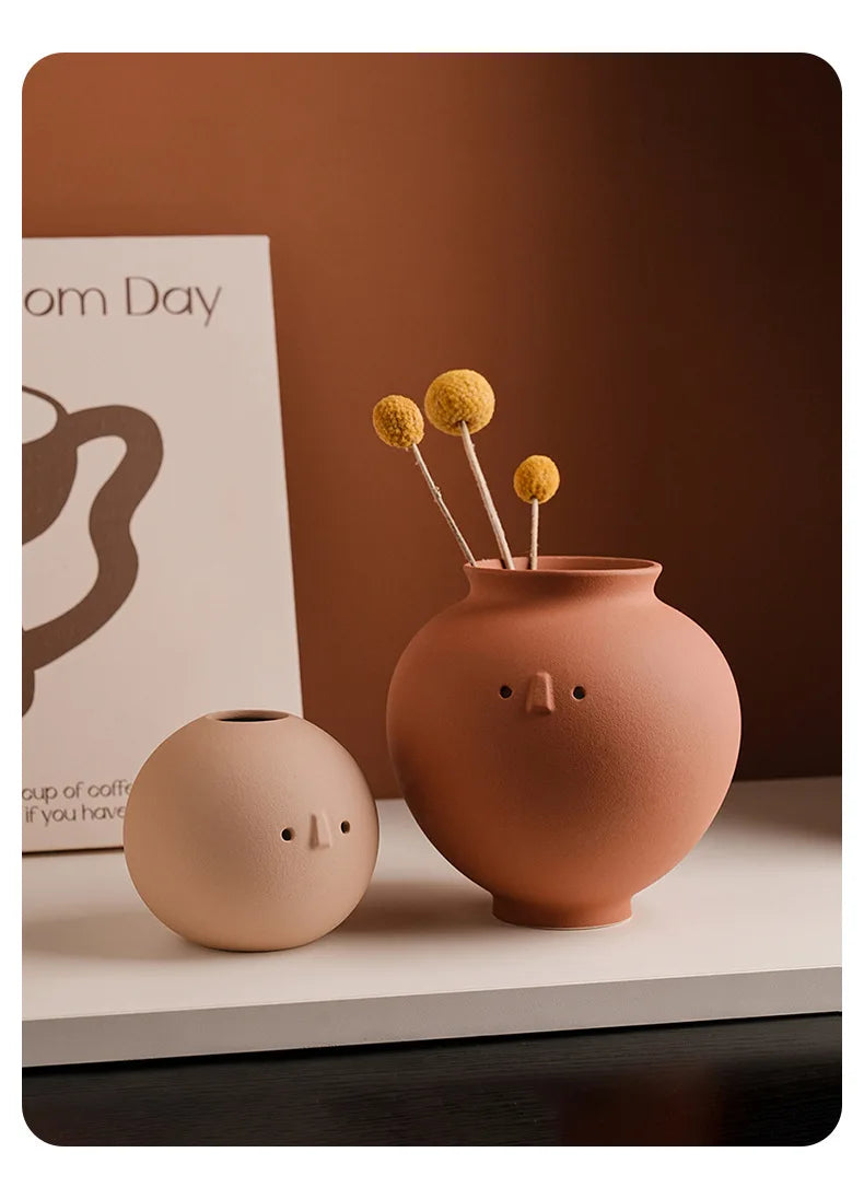 Sculptural Wabi-Sabi Art Vase