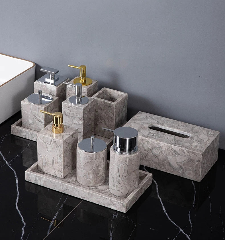 Elegant Marble Bathroom Set