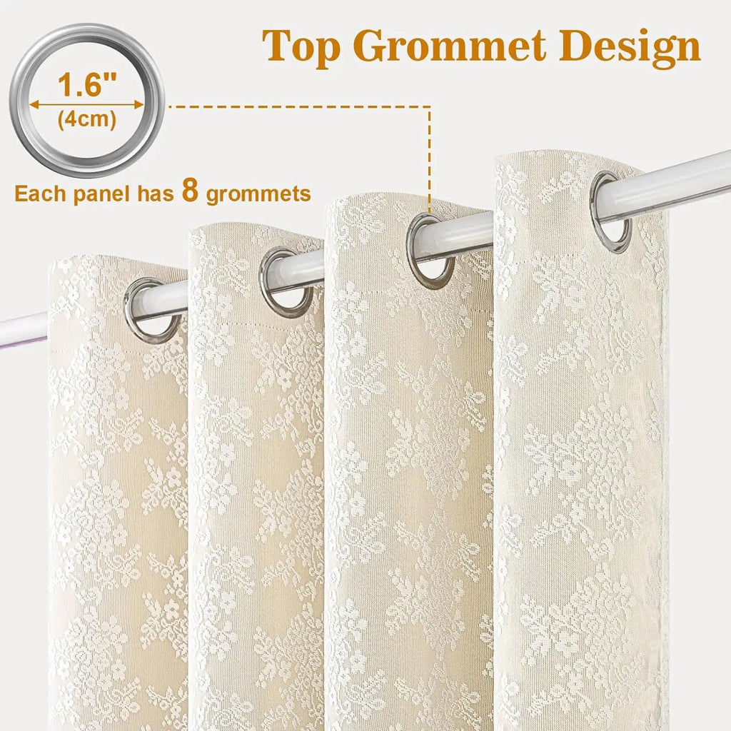 Modern Linen Blackout Curtains, 63"